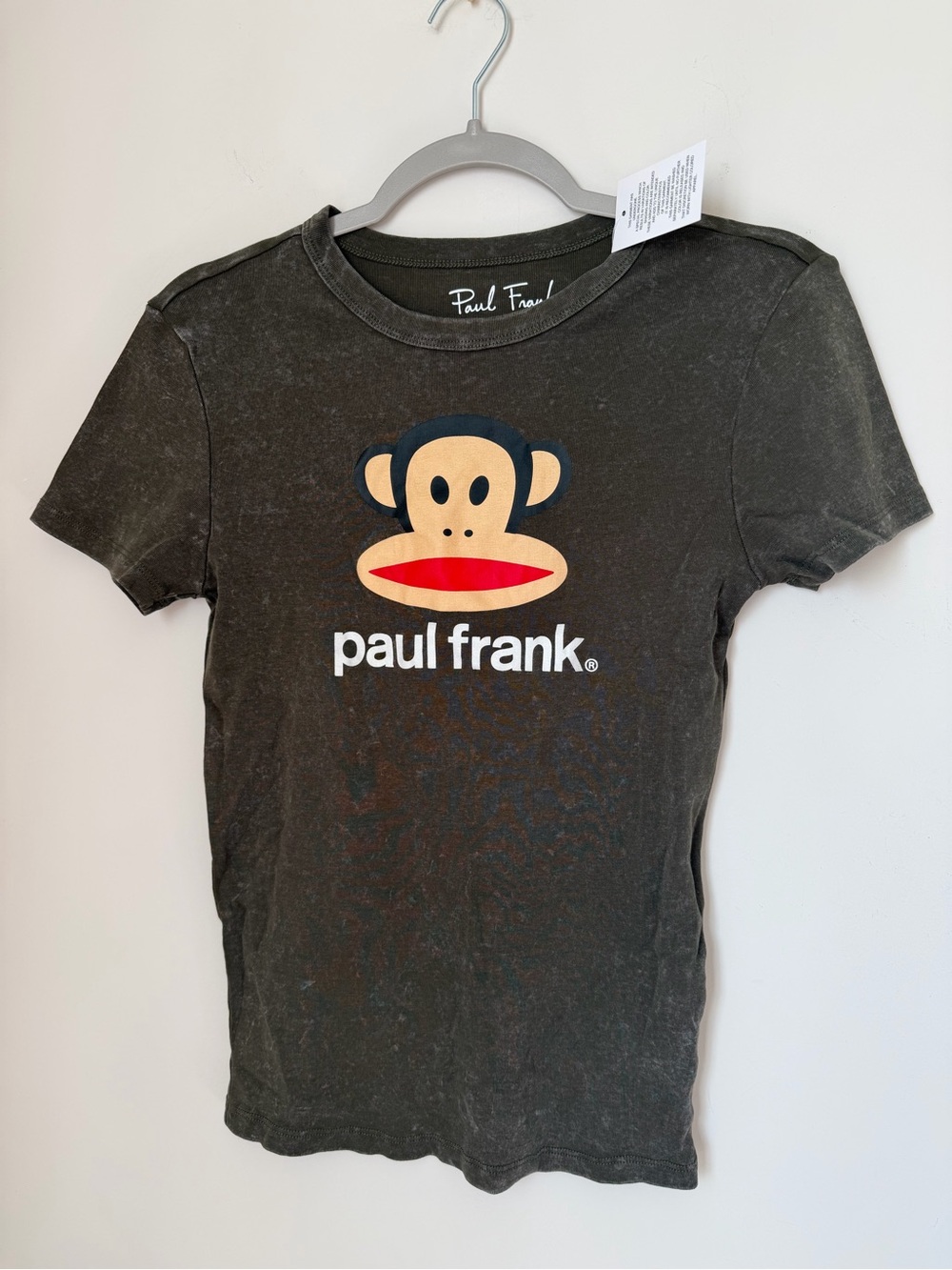 Paul Frank khaki green cotton short sleeve t-shirt